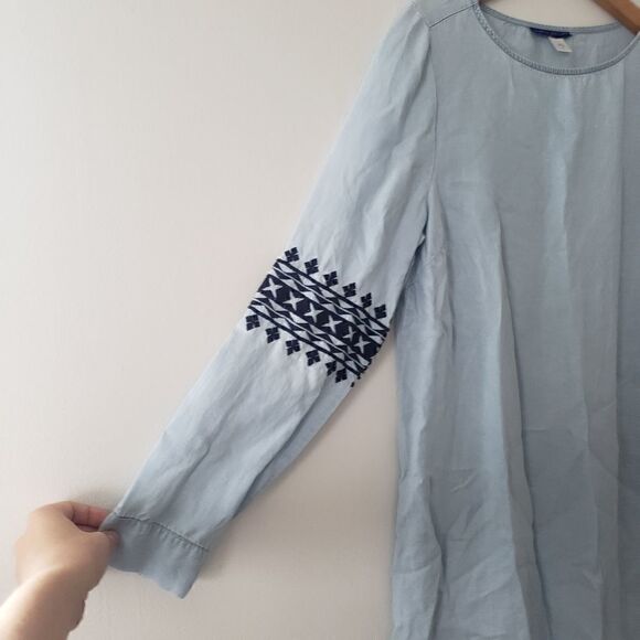 Simply Styled Embroidered Chambray Dress S - Picture 2 of 7